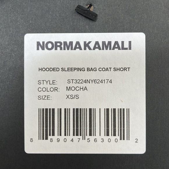 Norma Kamali Hooded Sleeping Bag Coat Short, XS/S, Mocha, NWT! - Picture 10 of 11